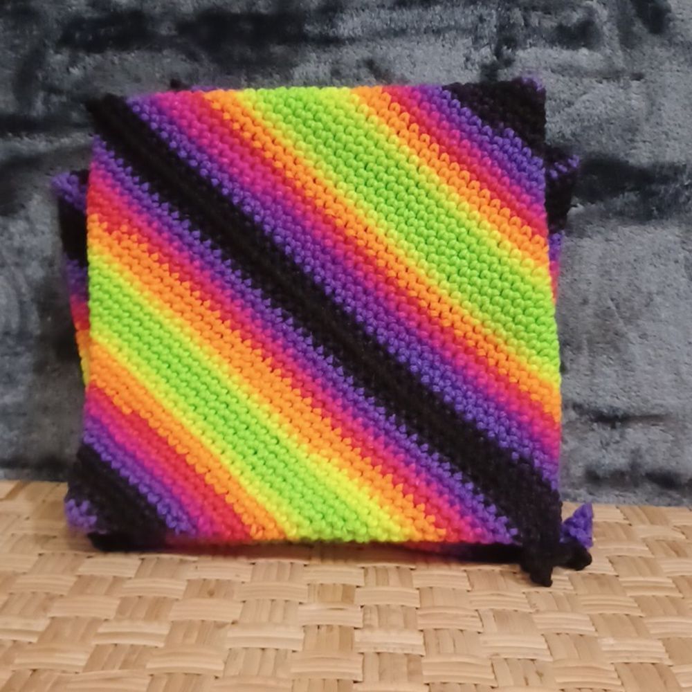 Halloween Bright Neon Pot Holders Set of 4